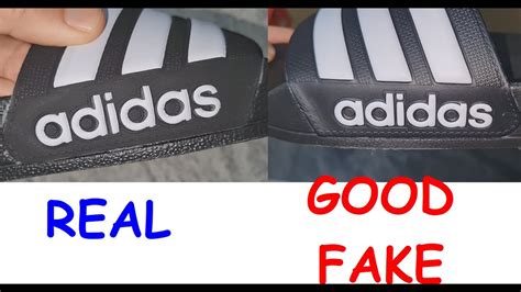 adidas slides fake vs original|how to check for fake slides.